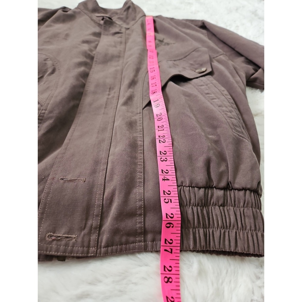 Vintage 90s Playboy Harrington Bomber Jacket Plum Plaid Quilted XL - Picture 4 of 12